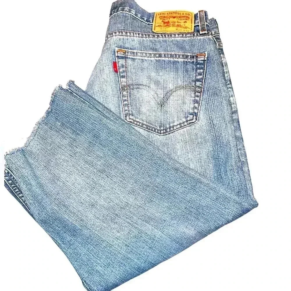 Womens Levi’s 514 Slim Straight Stretch Denim Cropped Jeans 36